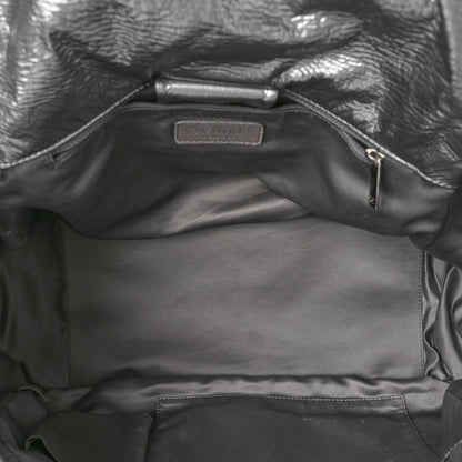 Chanel Vinyl Graphic Edge Accordion Flap Bag Silver 4 of 9