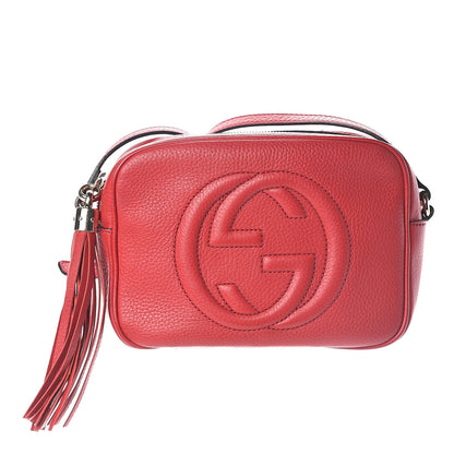 Gucci Pebbled Calfskin Small Soho Disco Bag Tabasco Red 1 of 8