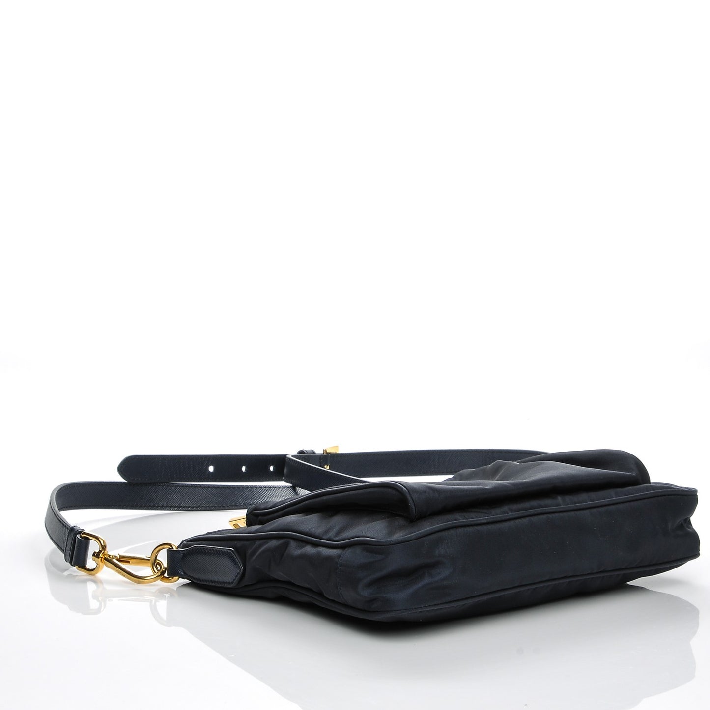 Tessuto Nylon Saffiano Crossbody Bag Blue