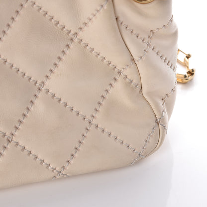 Chanel Calfskin Quilted Retro Chain Flap Beige 17 of 27
