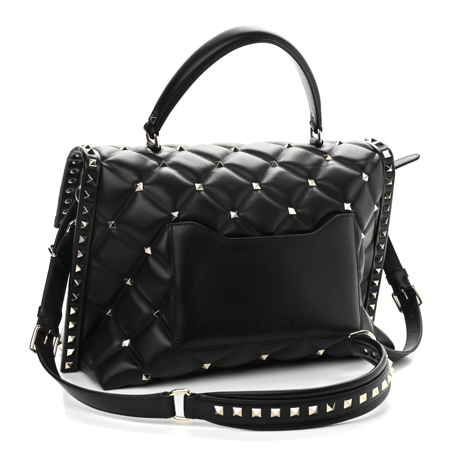 Valentino Garavani Nappa Large Candystud Top Handle Bag Black 3 of 9