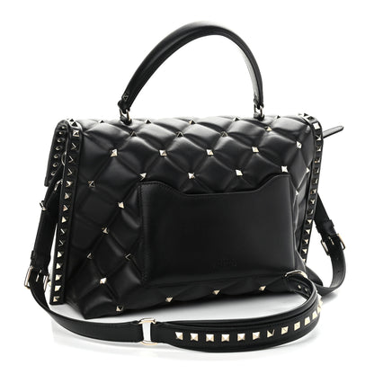 Valentino Garavani Nappa Large Candystud Top Handle Bag Black 3 of 9