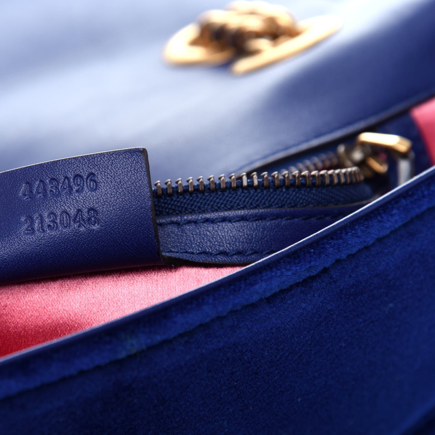 Gucci Velvet Matelasse Medium GG Marmont Shoulder Bag Cobalt Blue 7 of 10