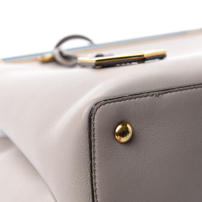 Fendi Vitello Dolce Century Petite 2Jours Tote Grigio Polvere Ciclamino 8 of 12