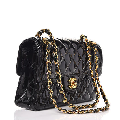 Chanel Patent Quilted Small Double Sided Flap Black 3 of 14