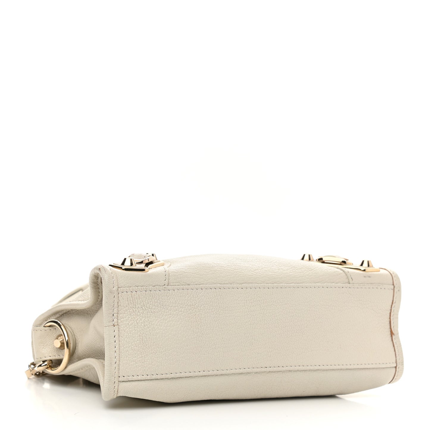 Chevre Gold Metallic Edge Hardware Mini City Ivory