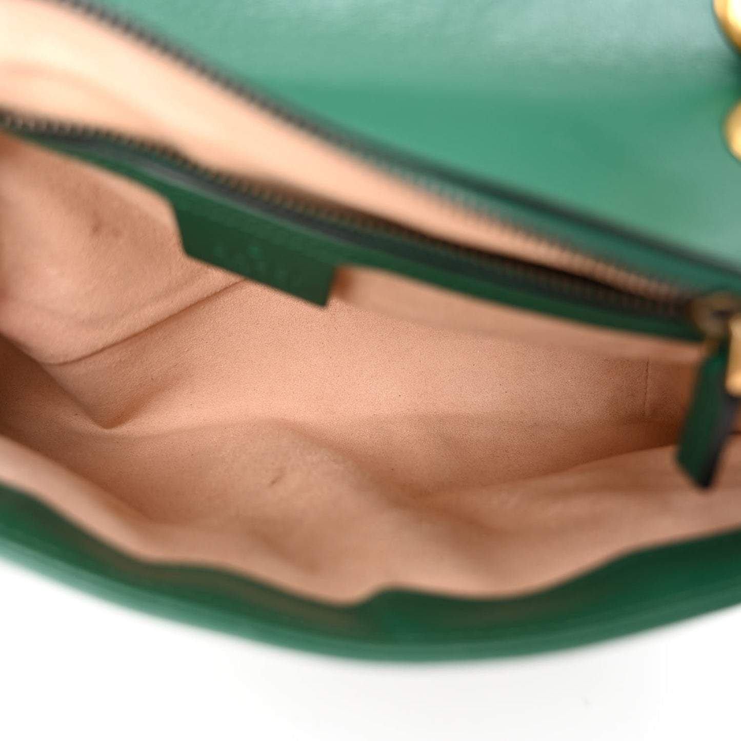 Calfskin Matelasse Small GG Marmont Shoulder Bag Emerald Green