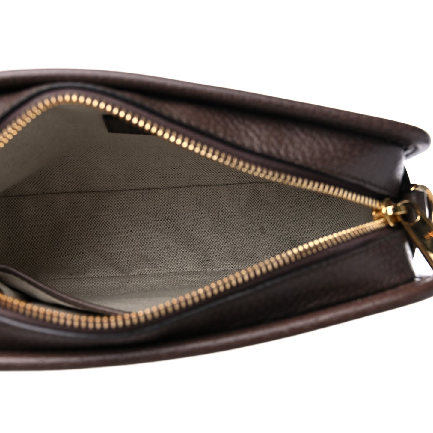 Monogram Jumbo GG Textured Dollar Calfskin Web Mini Crossbody Bag Camel Ebony New Acero
