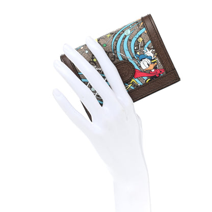 Gucci X DISNEY GG Supreme Monogram Donald Duck Interlocking G Card Case Beige Multicolor New Acero 2 of 8