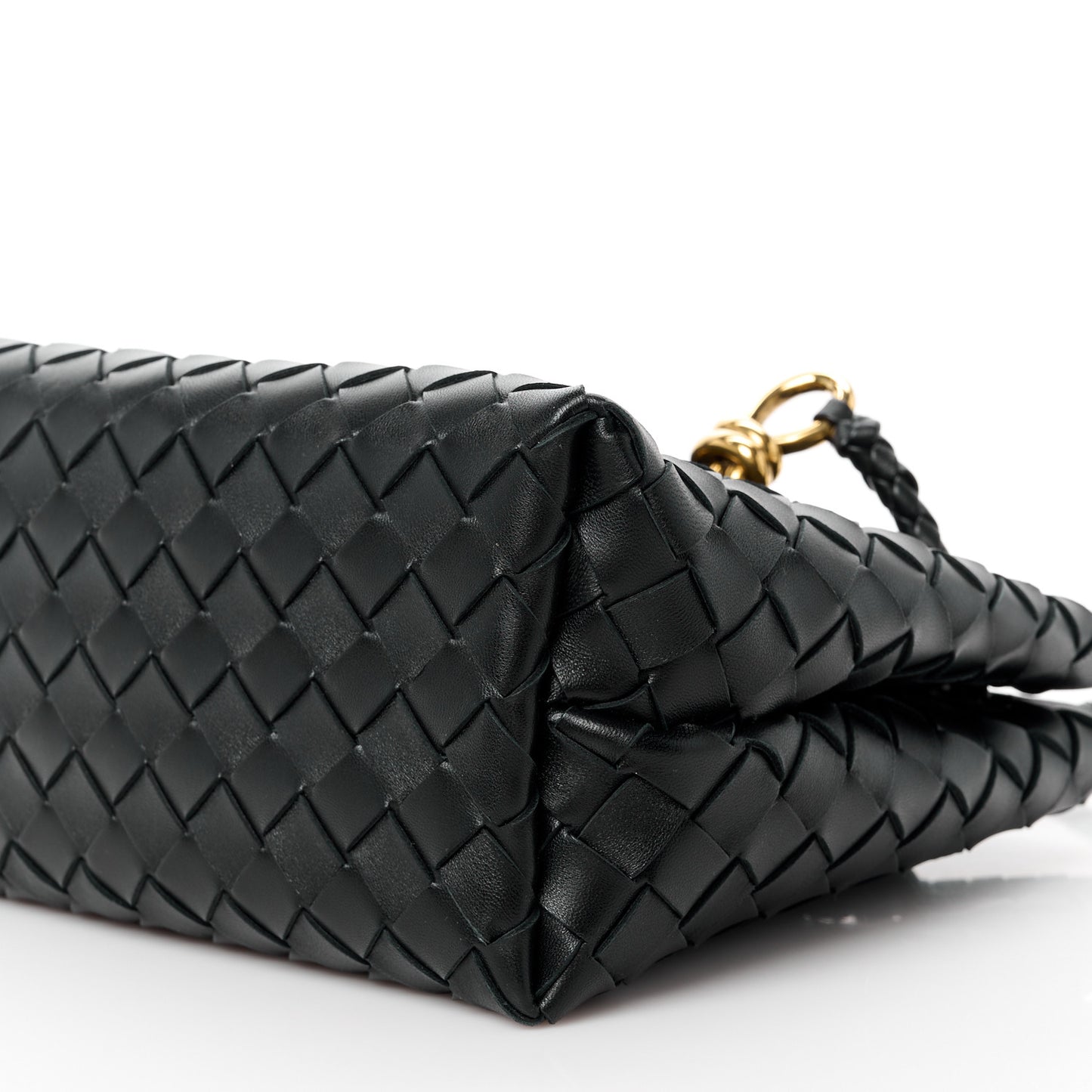 Nappa Intrecciato Small Andiamo Shoulder Bag Black