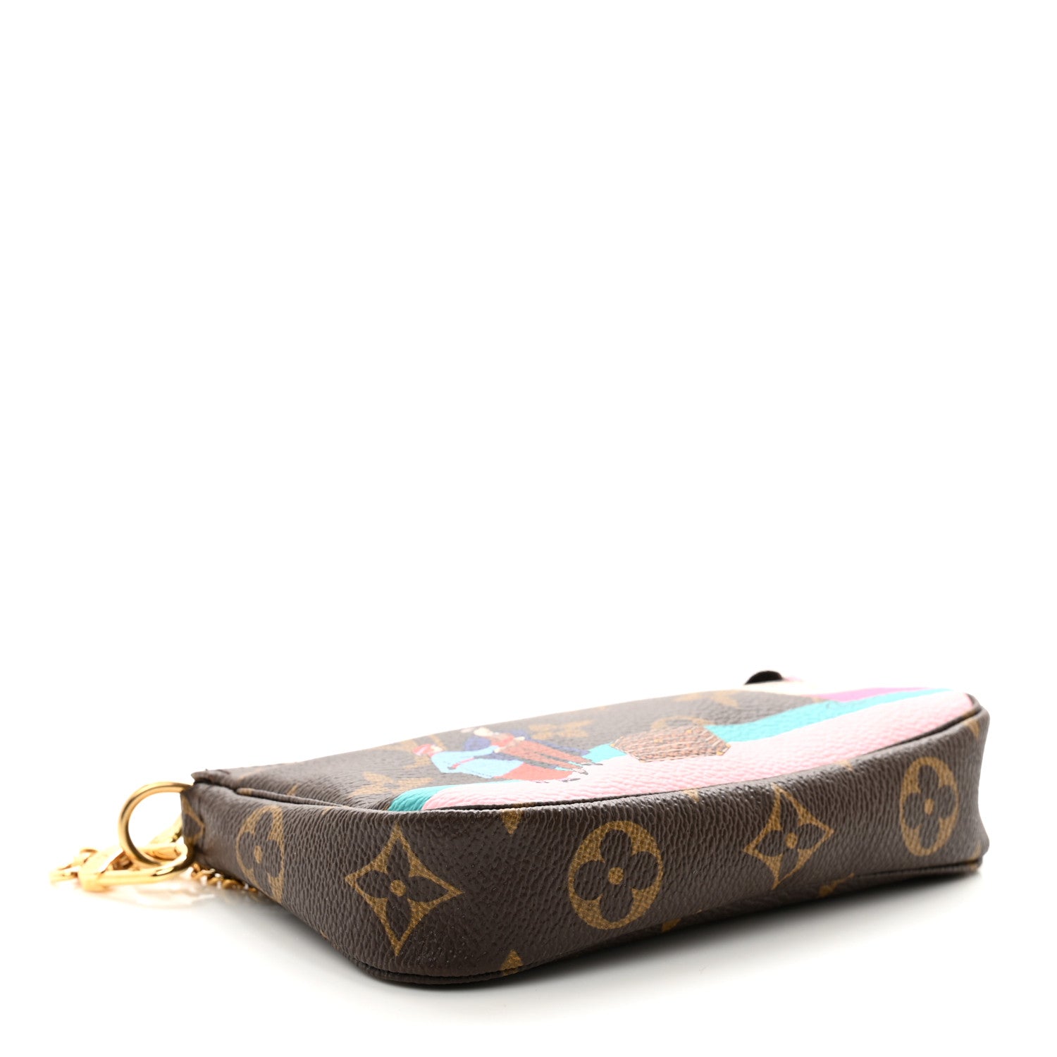 Louis Vuitton Monogram 2016 Christmas Animation Mini Pochette Accessories Rose Ballerine 4 of 7