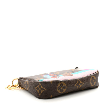 Louis Vuitton Monogram 2016 Christmas Animation Mini Pochette Accessories Rose Ballerine 4 of 7