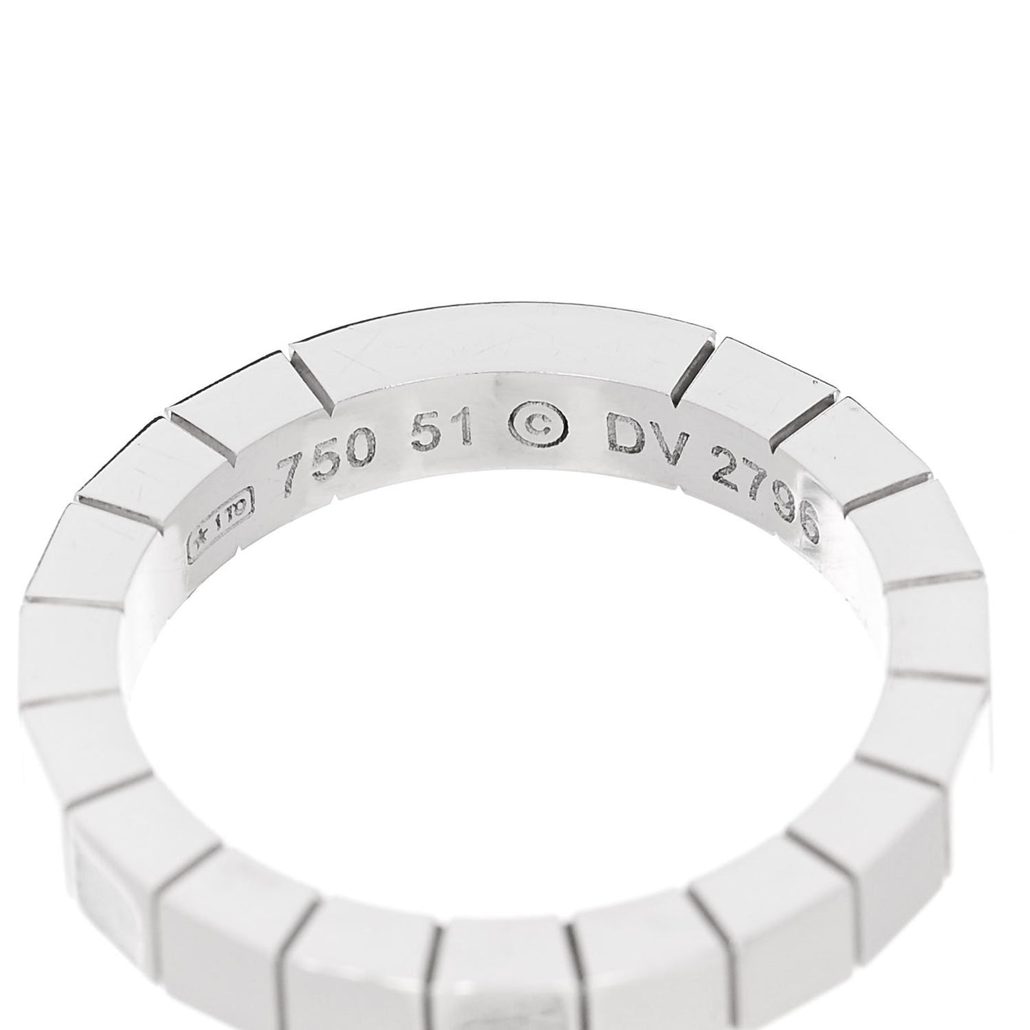 18K White Gold Lanieres Ring 51 5.75