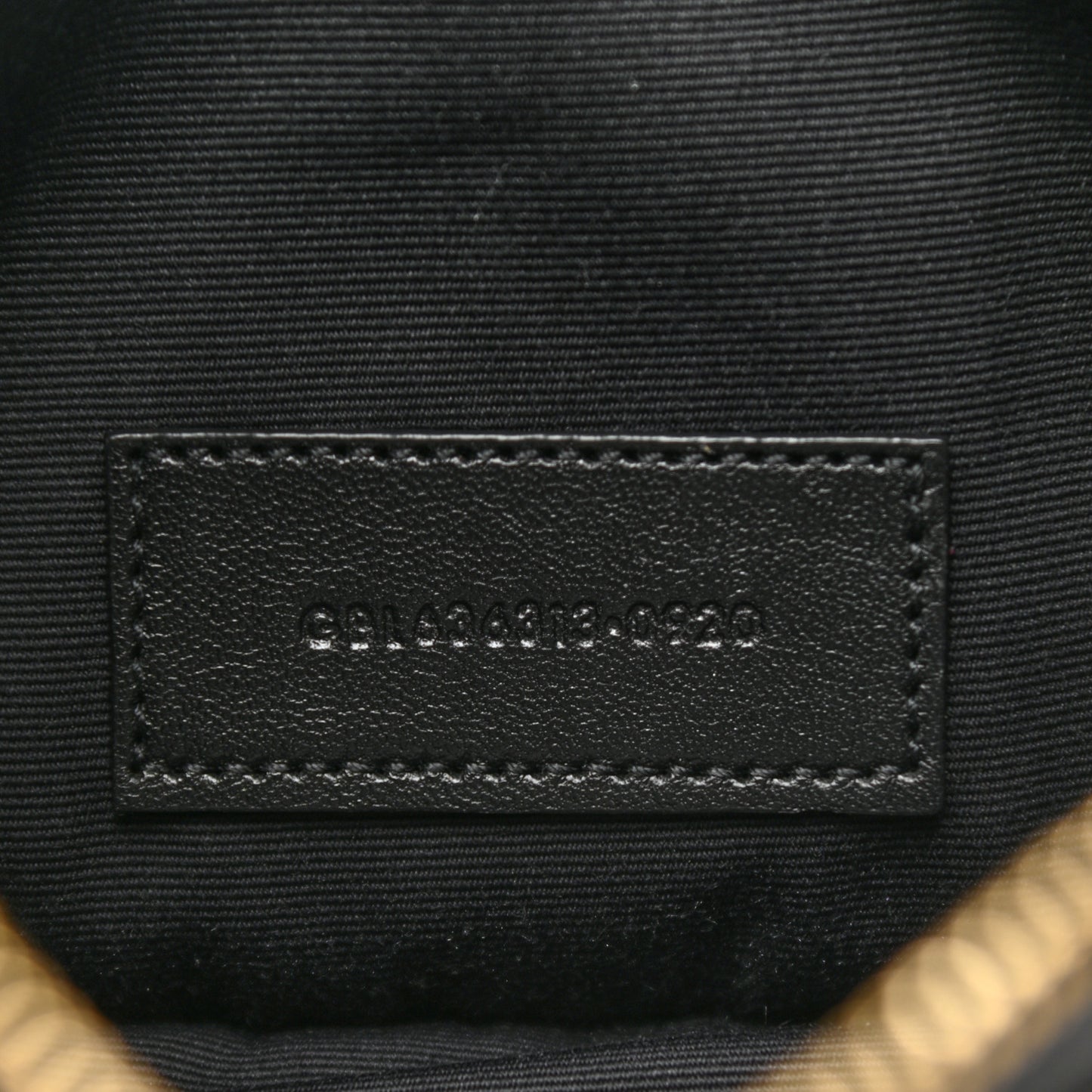 Grain De Poudre Chevron Monogram Large Bill Pouch Black