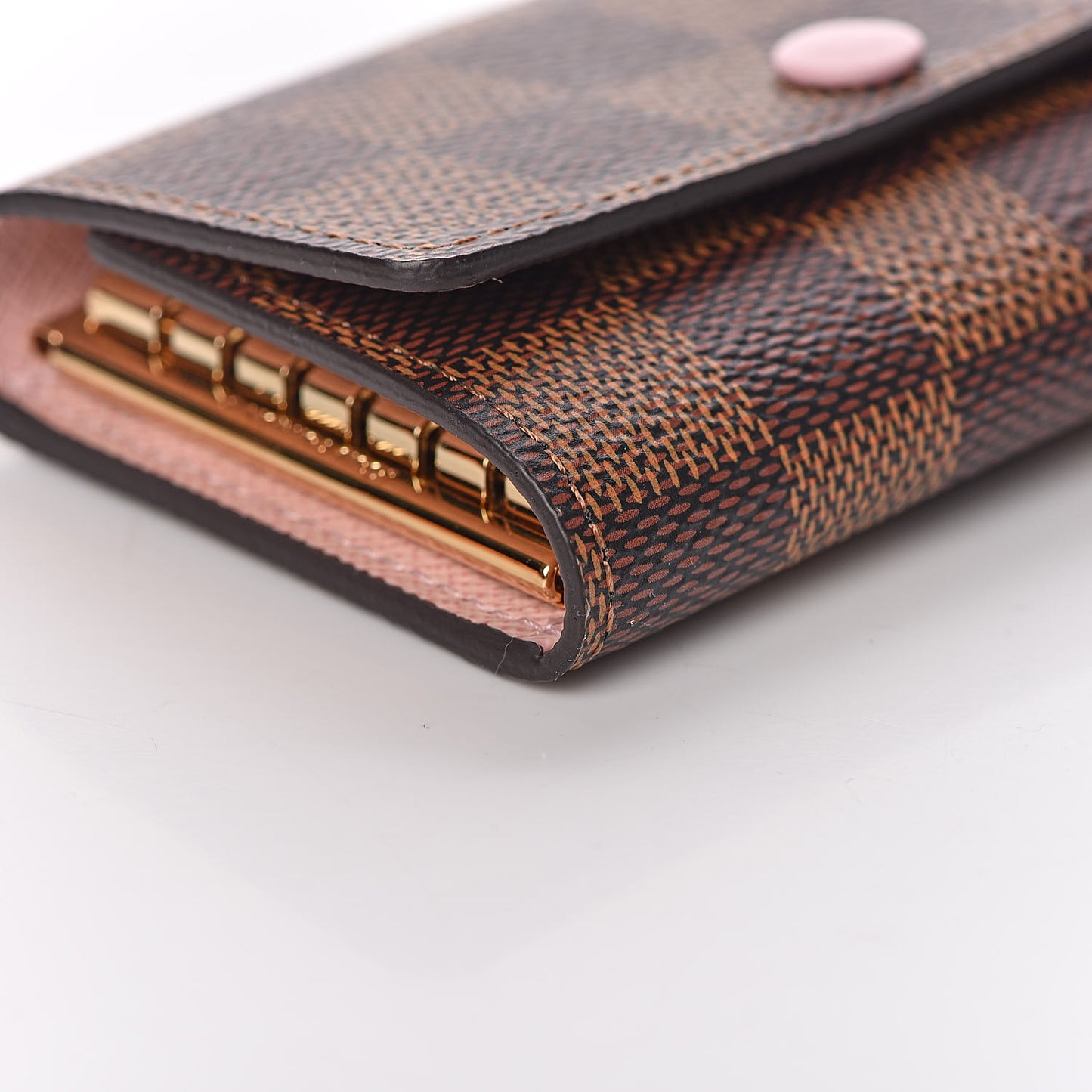 Damier Ebene Multicles 6 Key Holder Rose Ballerine