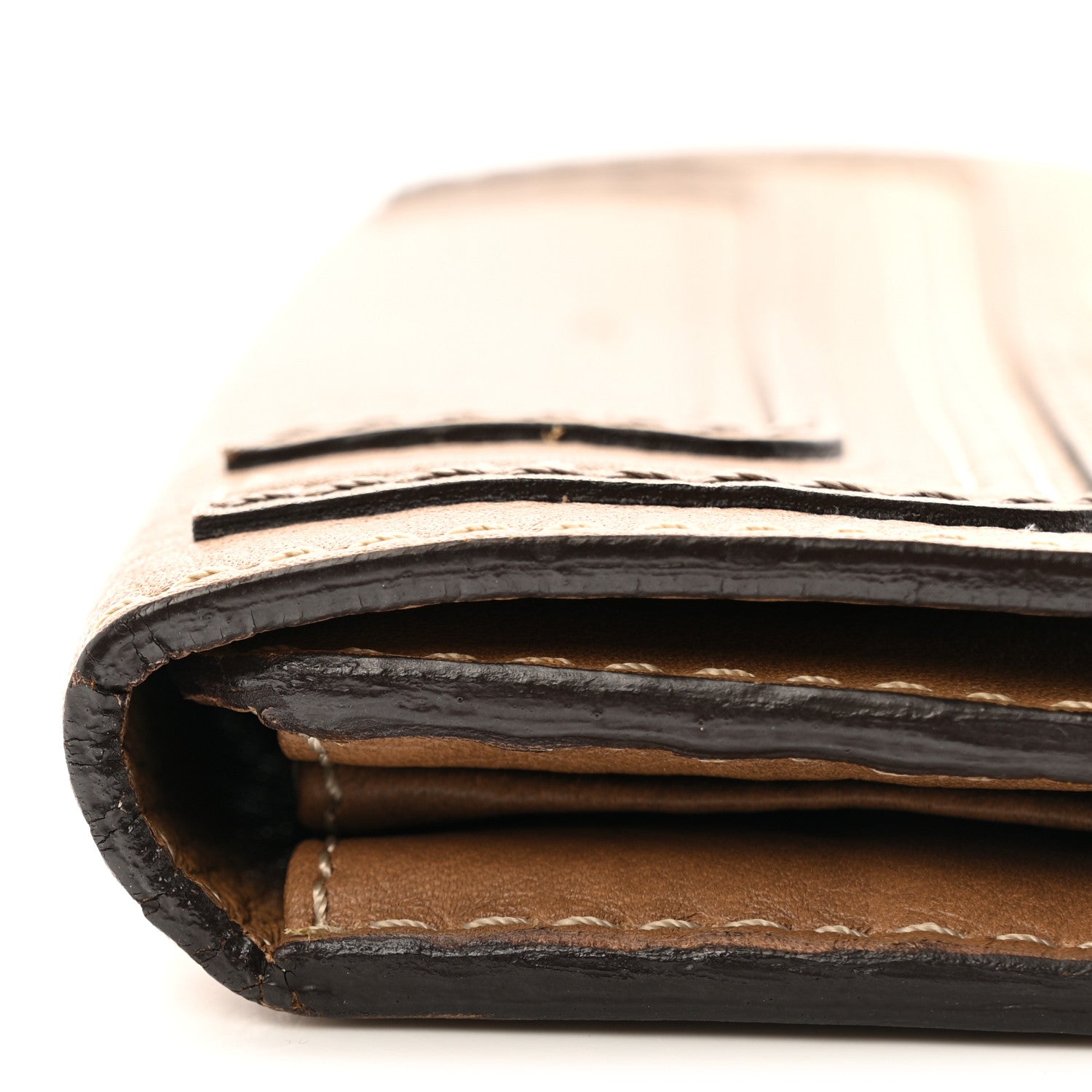 Chloe Calfskin Marcie Continental Flap Wallet Nut 8 of 10