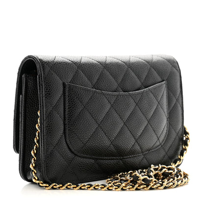Chanel Caviar Quilted Wallet on Chain WOC Black 2 of 10