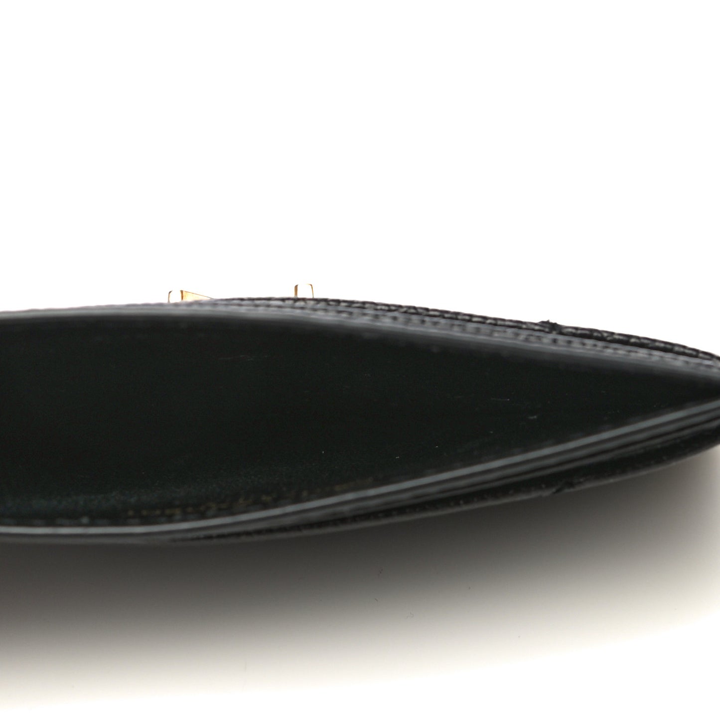Grain De Poudre Matelasse Chevron Monogram Credit Card Case Black