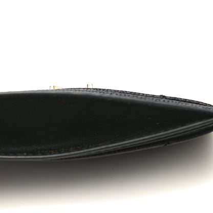 Saint Laurent Grain De Poudre Matelasse Chevron Monogram Credit Card Case Black 5 of 10
