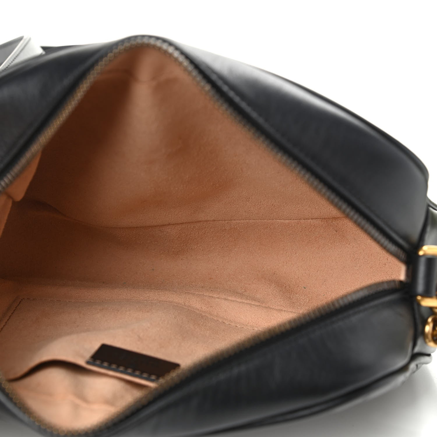 Gucci Calfskin Matelasse Small GG Marmont Chain Shoulder Bag Black 5 of 12