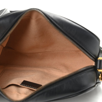 Gucci Calfskin Matelasse Small GG Marmont Chain Shoulder Bag Black 5 of 12