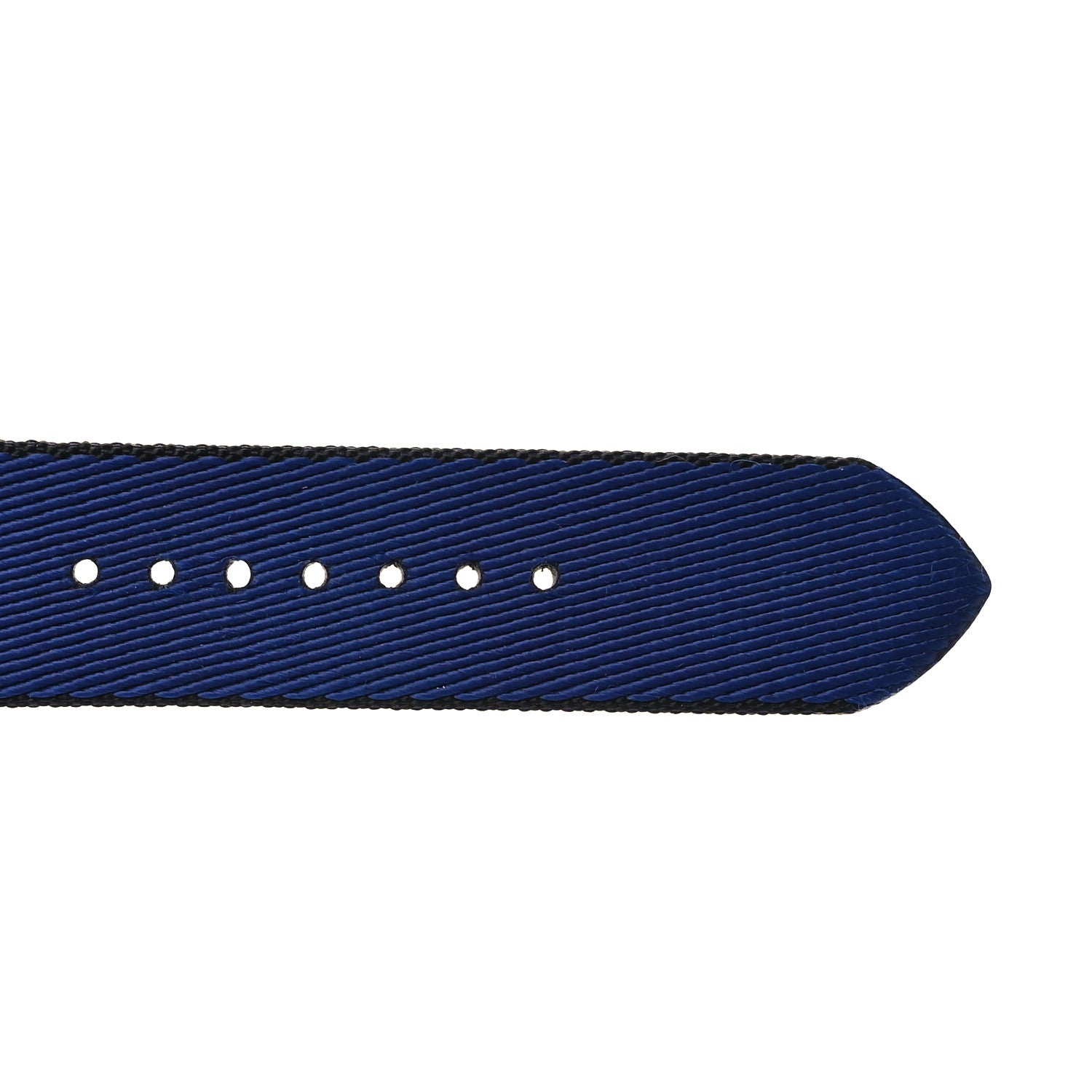 Hermes Nylon Weave Apple Watch Single Tour Band 42mm Black Bleu Saphir 3 of 6