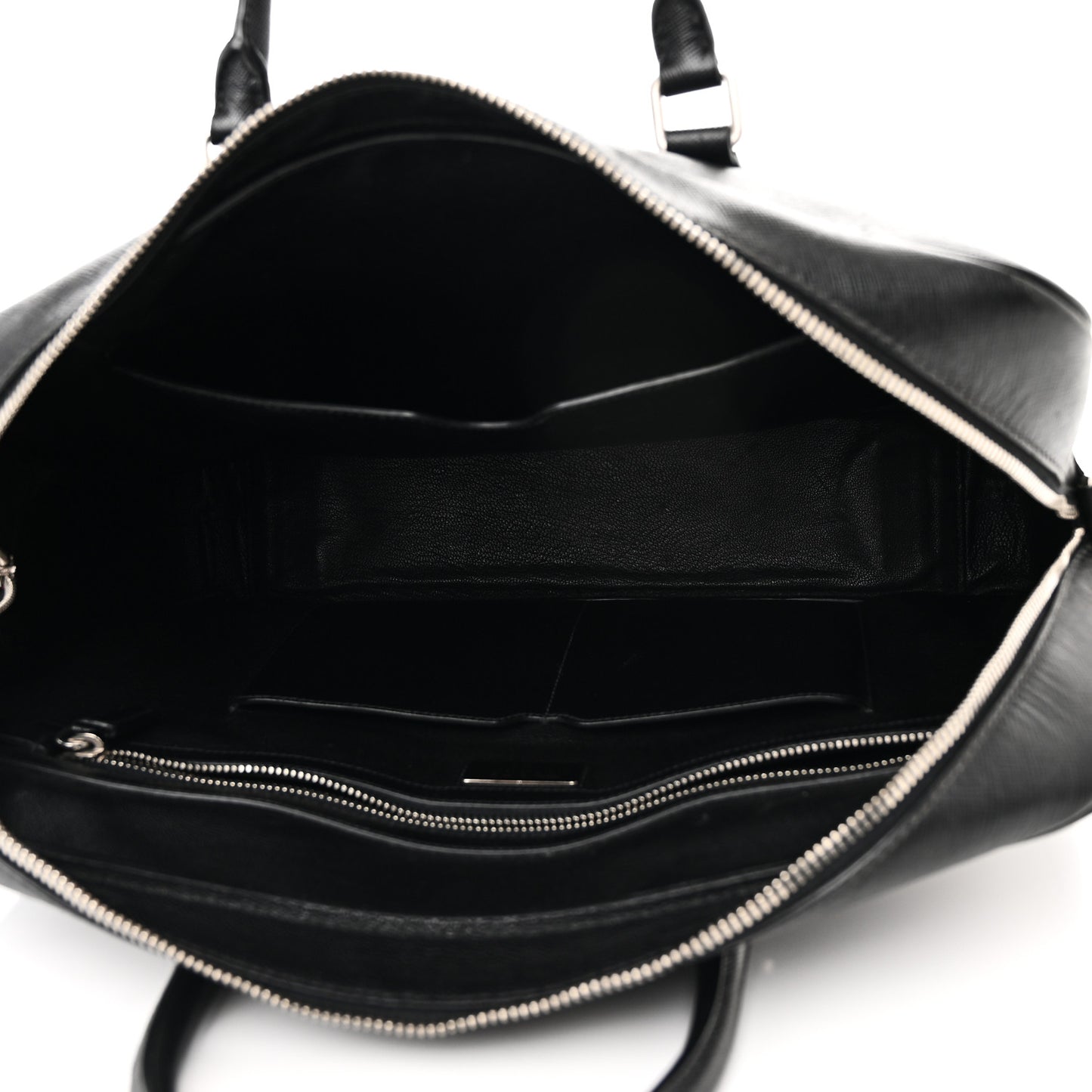 Saffiano Travel Briefcase Black