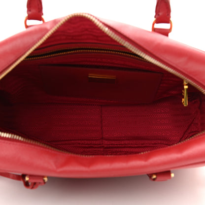 Prada Saffiano Lux Bowler Fuoco 5 of 14