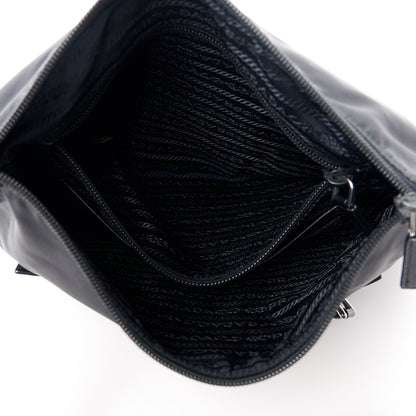 Prada Tessuto Nylon Saffiano Flat Messenger Bag Black 11 of 11