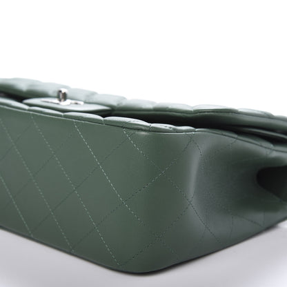 Chanel Lambskin Quilted Jumbo Double Flap Green 7 of 10