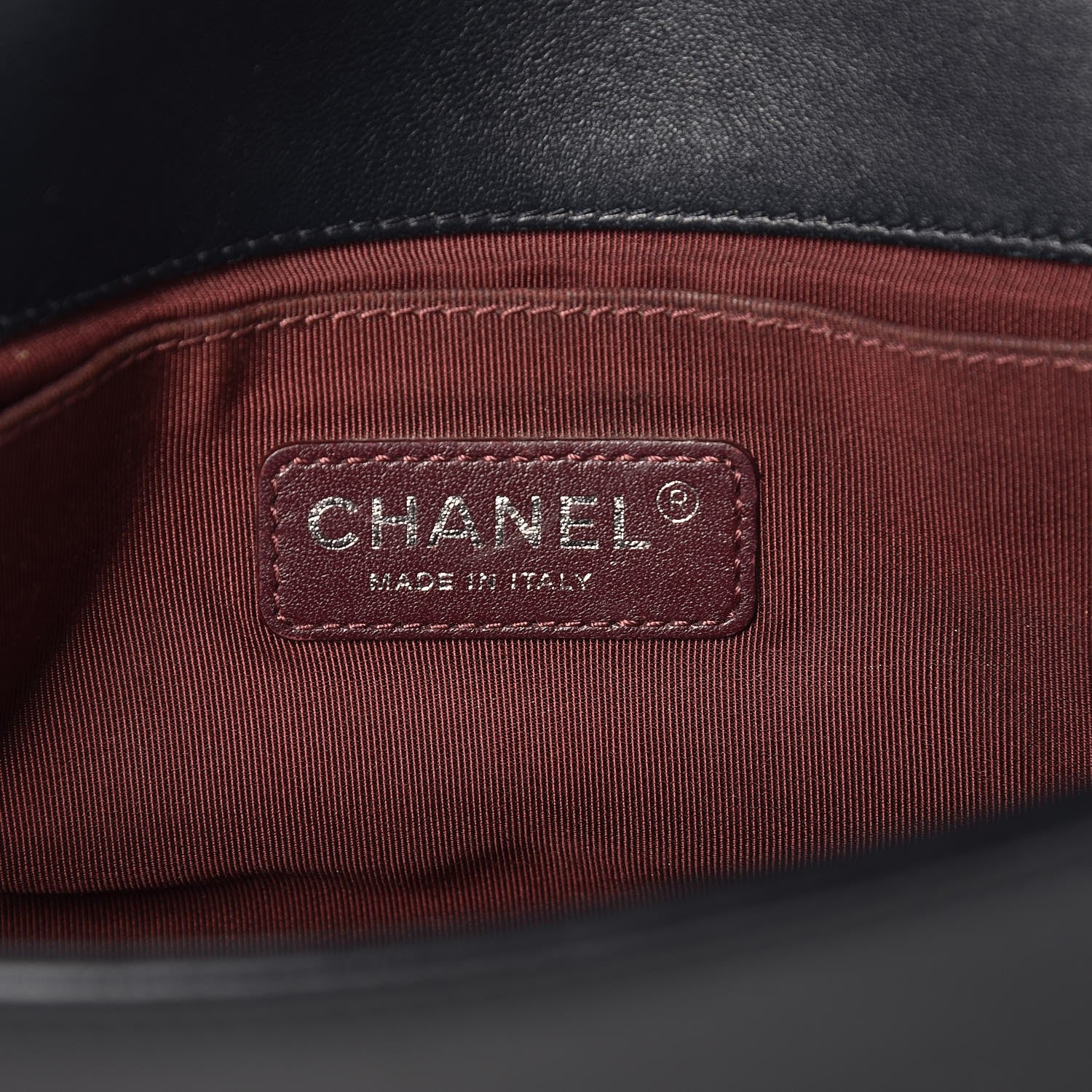 Chanel Calfskin Chevron Quilted Medium Boy Flap Dark Navy Blue 6 of 12