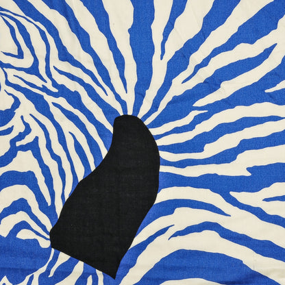 Hermes Cashmere Silk Zebra Pegasus Shawl GM 140 Caban Turquoise Bleu Klein 5 of 10