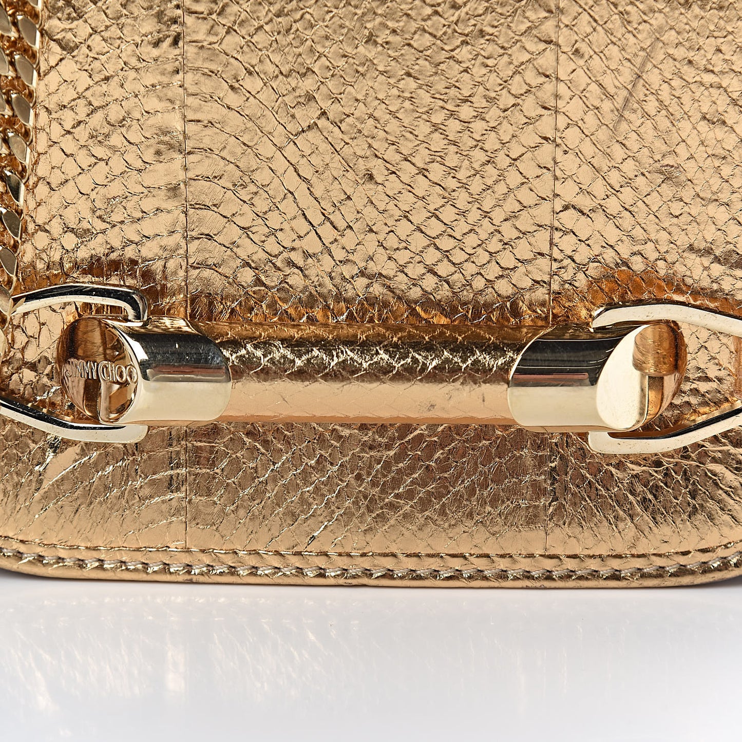 Metallic Elaphe Zadie Crossbody Bag Gold