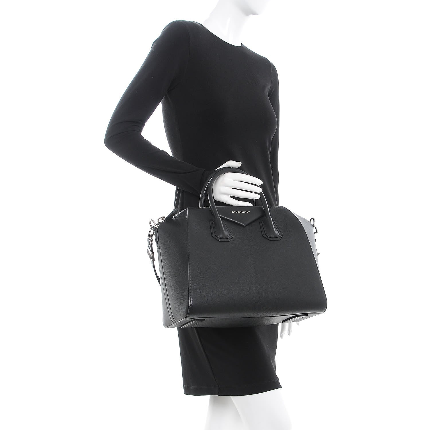 Givenchy Sugar Goatskin Medium Antigona Black 3 of 8