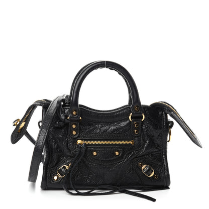 Balenciaga Agneau Classic Gold Hardware Nano City Black 3 of 11