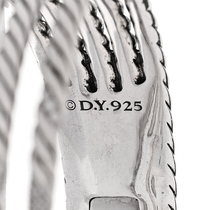 David Yurman Sterling Silver Diamond 5-Row Open Willow Bracelet 3 of 4