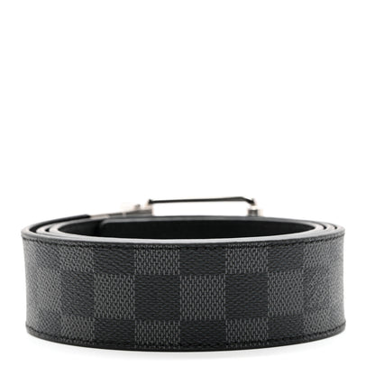 Louis Vuitton Damier Graphite Calfskin 40mm Reversible Belt 100 40 Black 2 of 5
