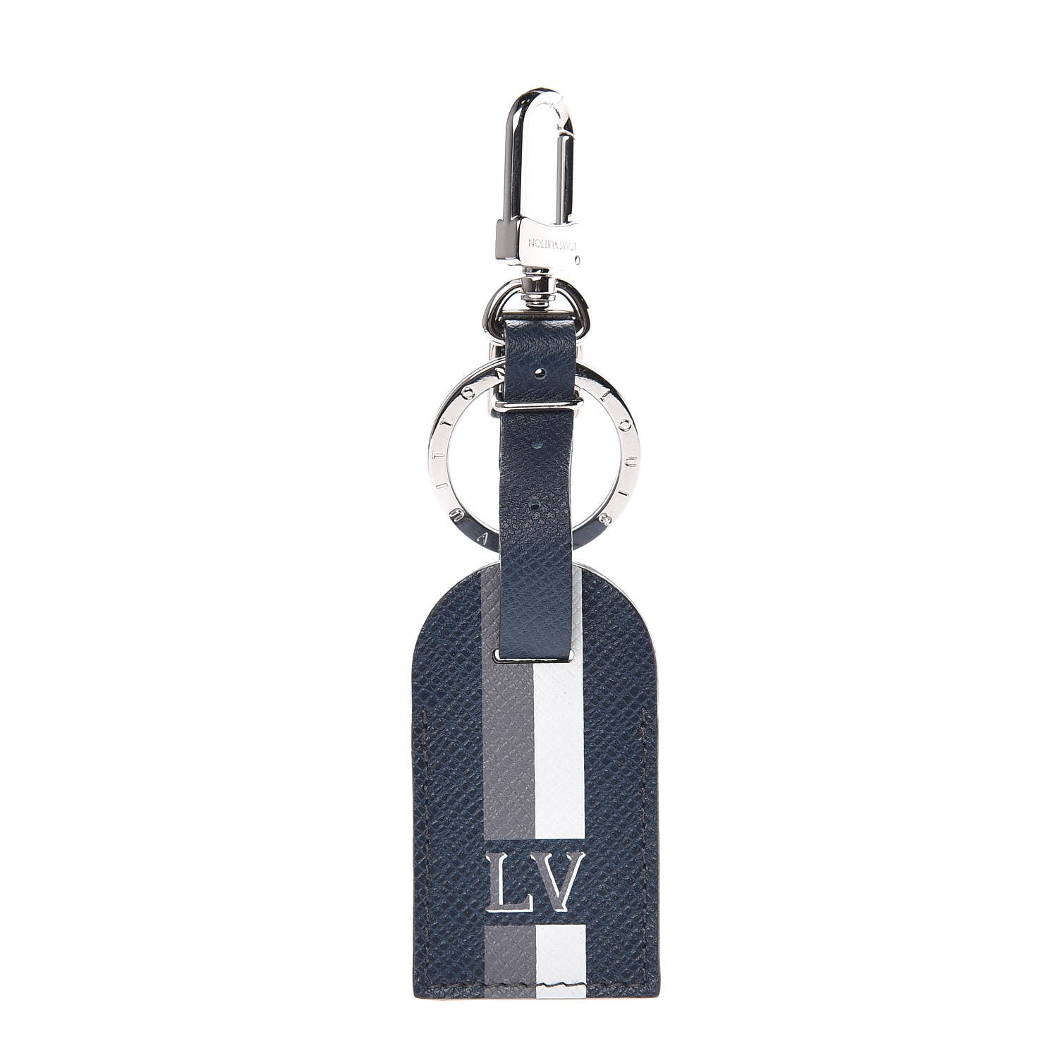Louis Vuitton Taiga My Travel Tag Bag Charm and Key Holder Ocean 1 of 3