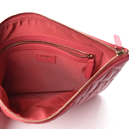 Chanel Caviar Quilted Medium Cosmetic Case Pink 5 of 7
