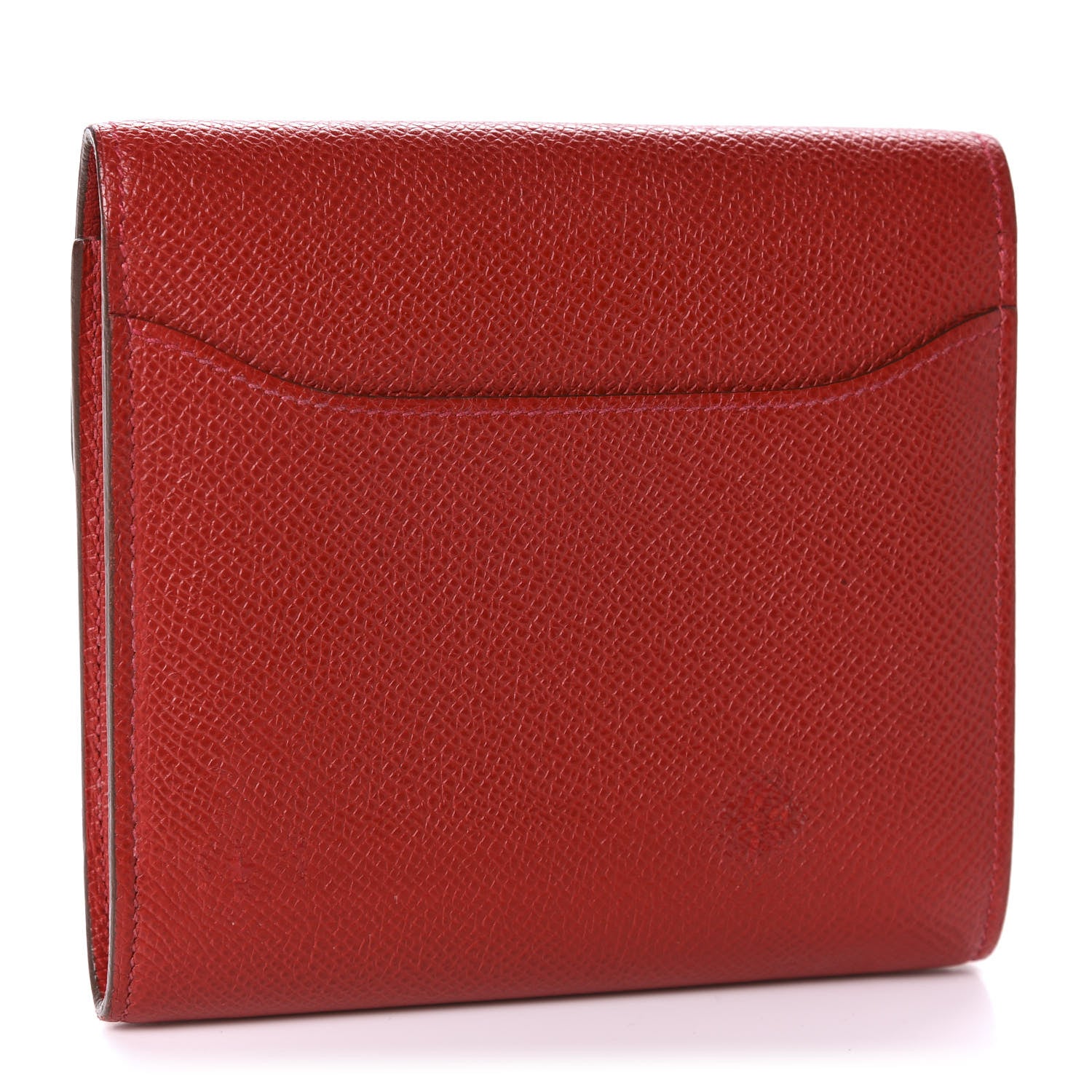 Hermes Epsom Constance Short Wallet Rouge Casaque 3 of 8