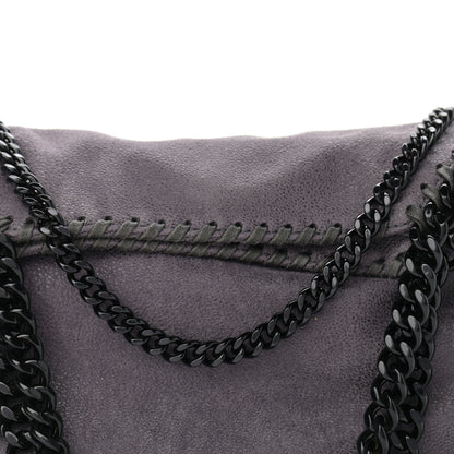 Stella McCartney Shaggy Deer Mini Falabella Fold Over Tote Light Grey 9 of 11