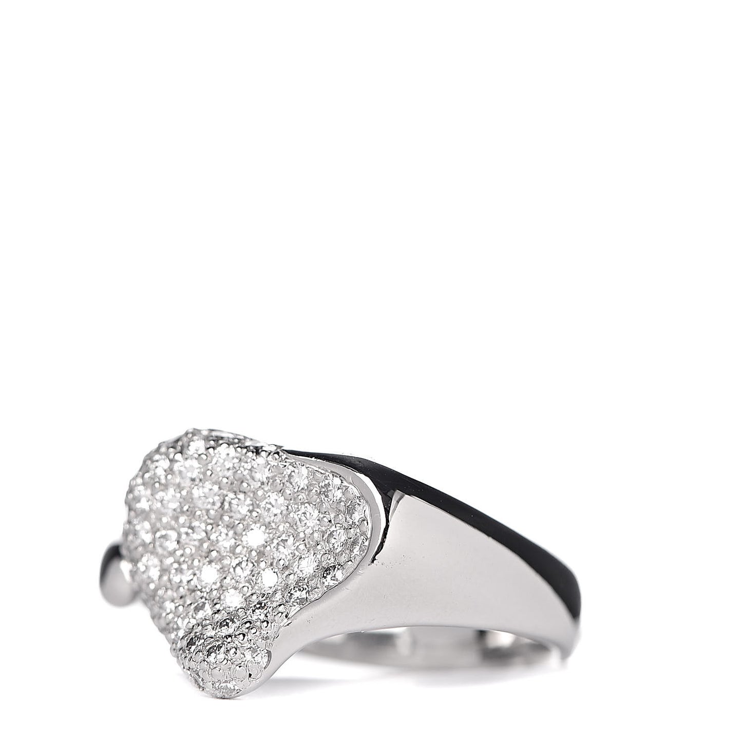Platinum Diamond Elsa Peretti Full Heart Ring 51 5.75