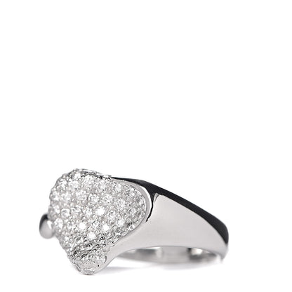 Tiffany Platinum Diamond Elsa Peretti Full Heart Ring 51 5.75 3 of 5