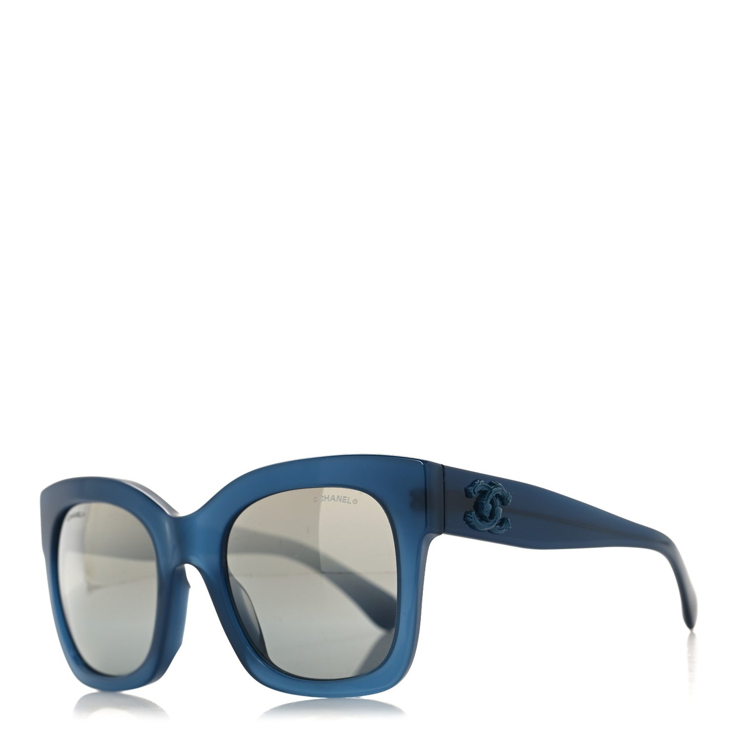 Acetate Mirror CC Square Fall Sunglasses 5357 Blue