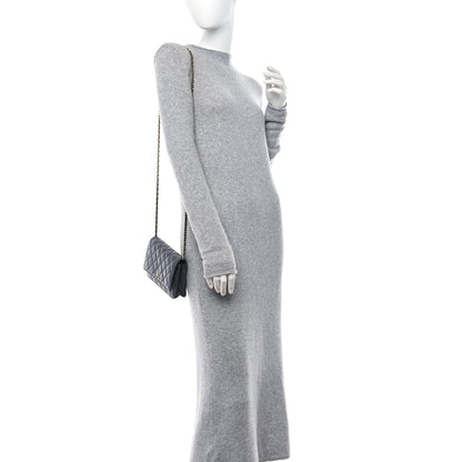 Chanel Caviar Quilted Wallet On Chain WOC Grey 2 of 12