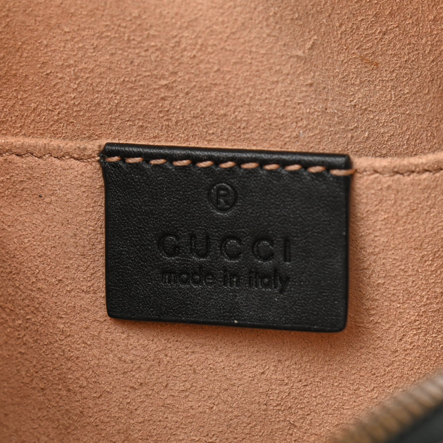Gucci Calfskin Matelasse GG Marmont Belt Bag 85 34 Black 6 of 14