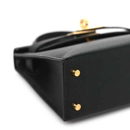 Hermes Epsom Mini Kelly Sellier 20 Black 9 of 11