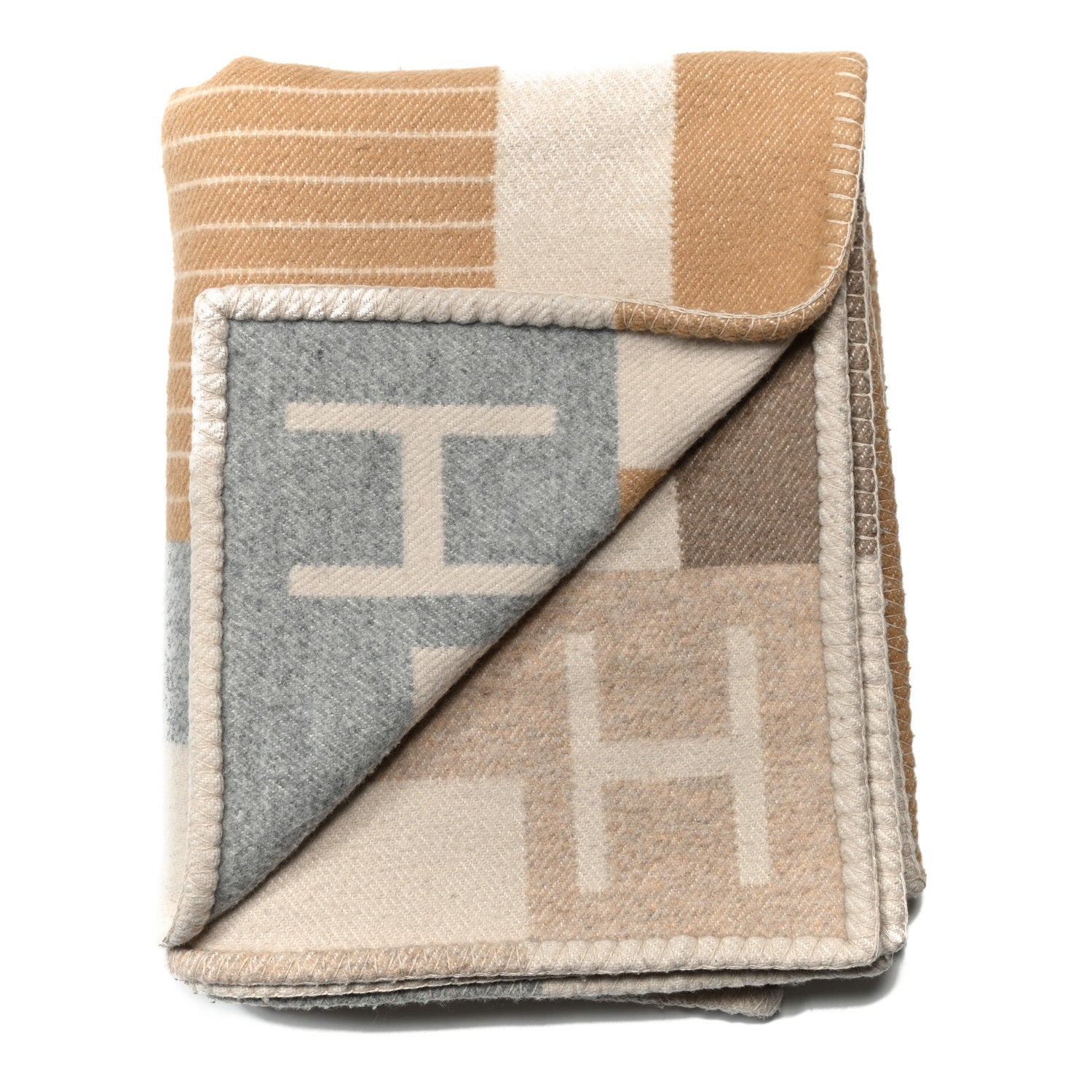 Hermes Wool Cashmere Avalon Piano Blanket Naturel 2 of 3