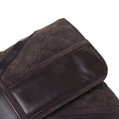 Chanel Suede Union Jack Jumbo Mademoiselle Flap Purple 11 of 13
