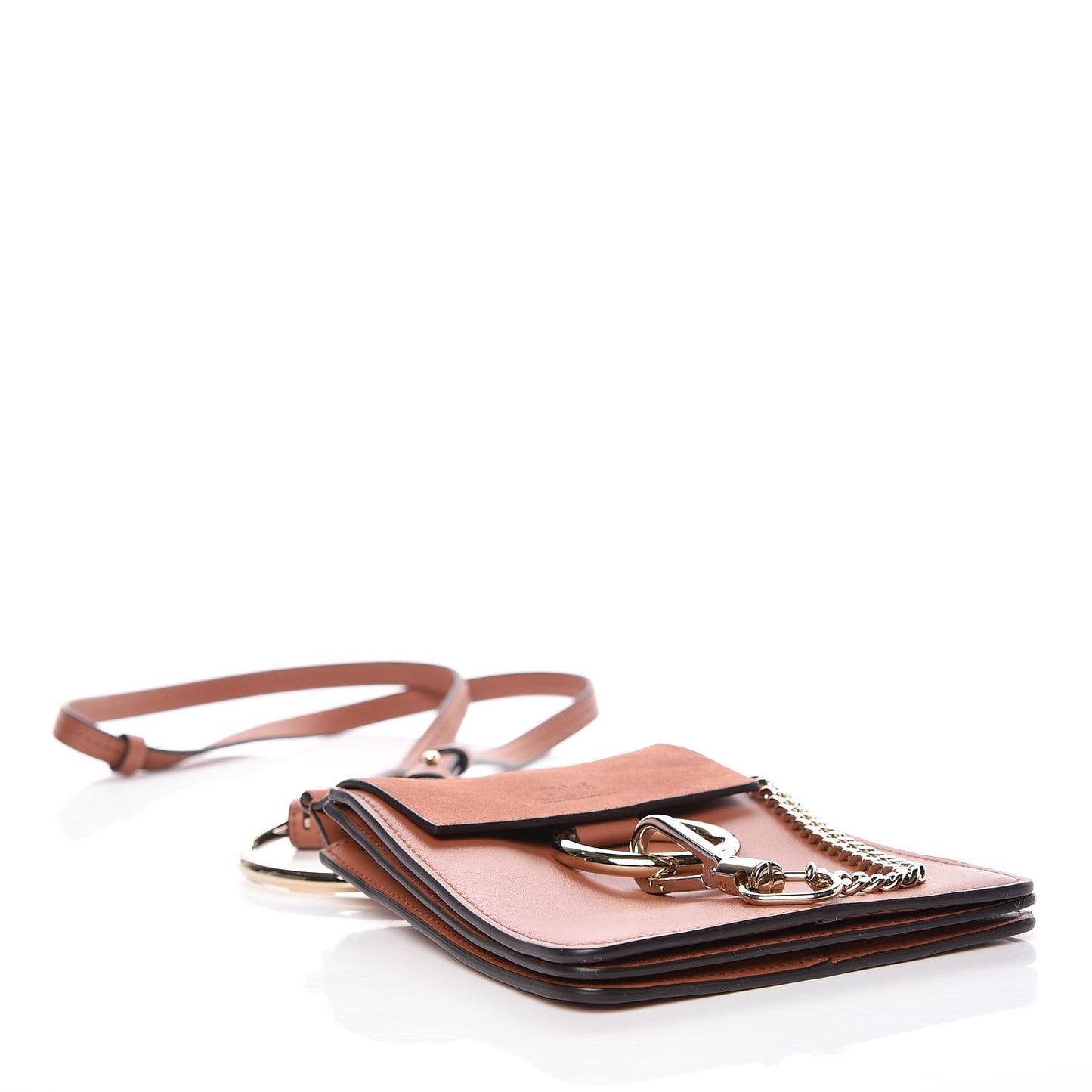 Suede Calfskin Mini Faye Bracelet Bag Waterlily